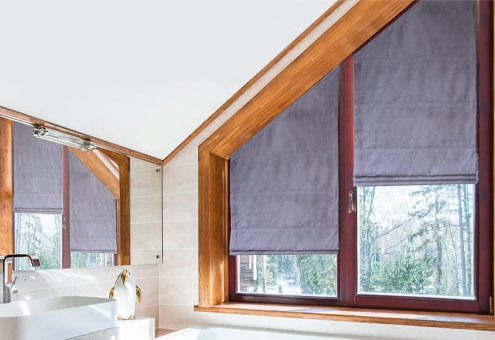 Наклонные римские шторы MIDI